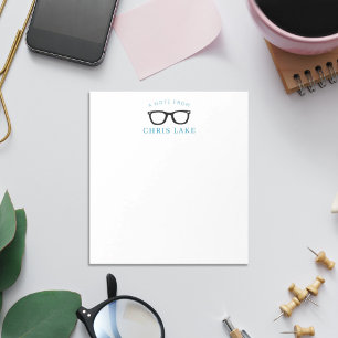Bloc De Notas Almohadilla para notas de gafas negro Buddy Holly 