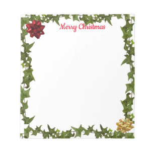 Bloc De Notas Almohadilla personalizada de notas para Navidades 
