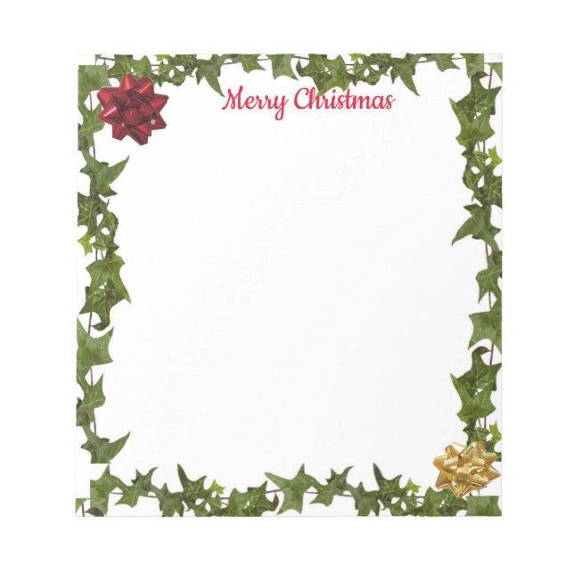 Bloc De Notas Almohadilla personalizada de notas para Navidades  (Frente)