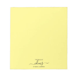 Bloc De Notas Almohadilla personalizada de papel amarillo moden
