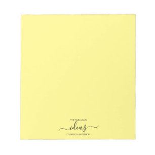 Bloc De Notas Almohadilla personalizada de papel amarillo moden