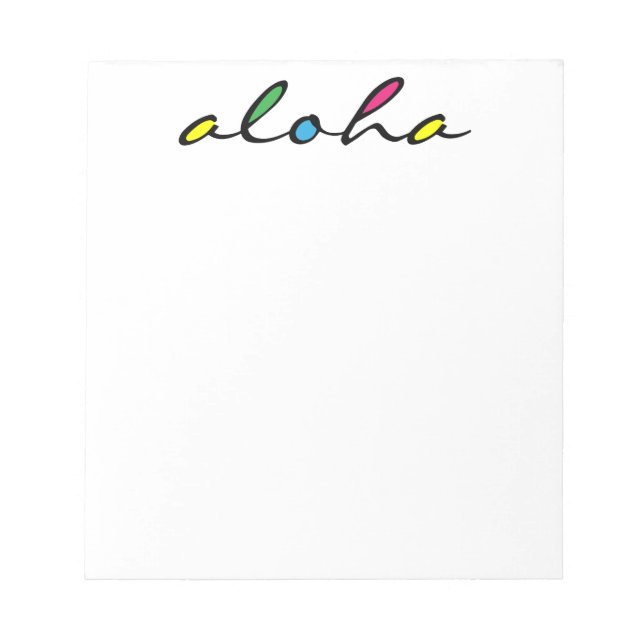 Bloc De Notas AlOHA colorido (Frente)