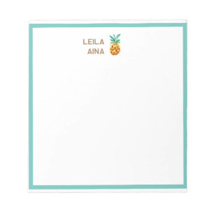 Bloc De Notas Aloha Watercolor Pineapple