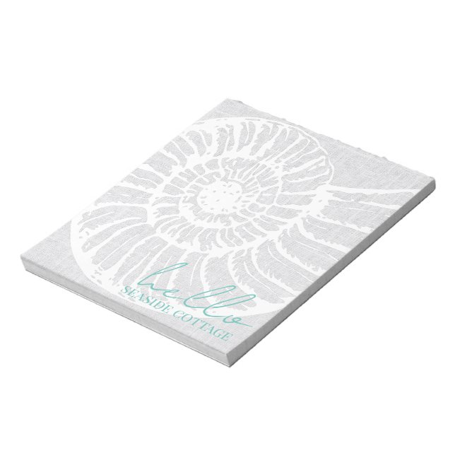 Bloc De Notas Alquiler de vacaciones Airbnb Shell Woven Gray Bea (Lado Izquierdo)