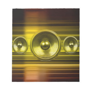 Bloc De Notas Altavoces de música con rachas de oro