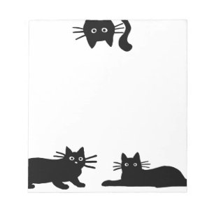 Bloc De Notas Amante fresco negro disimulado del gato del gatito