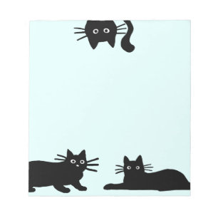 Bloc De Notas Amante fresco negro disimulado del gato del gatito