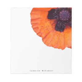 Bloc De Notas Amapola Naranja Rojo Personalizado