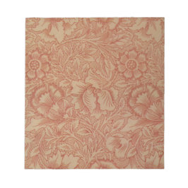 Bloc De Notas Amapola Rosa (de William Morris) (Patrón Antiguo)