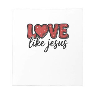Bloc De Notas Amar como Jesús Diseño de camiseta cristiana vinta