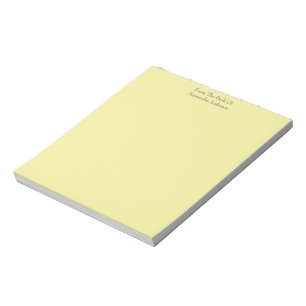 Bloc de notas amarillo personalizado desde el escr