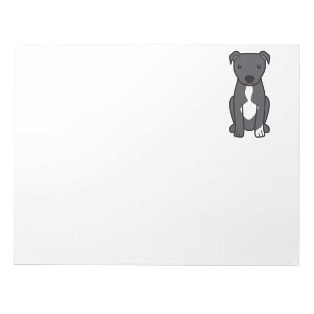 Bloc De Notas American Pit Bull Terrier (Orejas Naturales) (Frente)