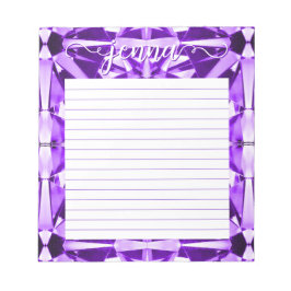 Bloc De Notas Amethyst Gemstone Lined Personalizado