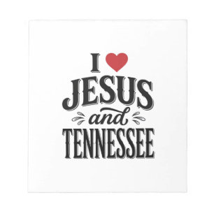 Bloc De Notas Amo a Jesús y Tennessee Diseño Cristiano Vintage