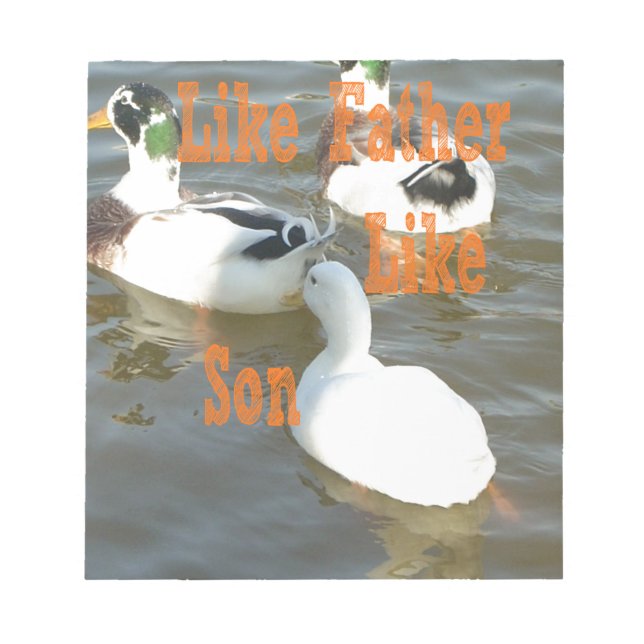 Bloc De Notas Amo a mi niño como padre como hijo (Frente)