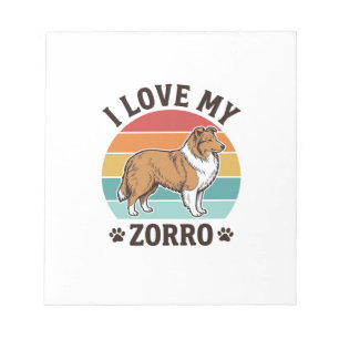 Bloc De Notas Amo a mi Zorro Diseño Vintage Amante de los Perros