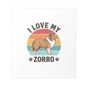 Bloc De Notas Amo a mi Zorro Diseño Vintage Amante de los Perros