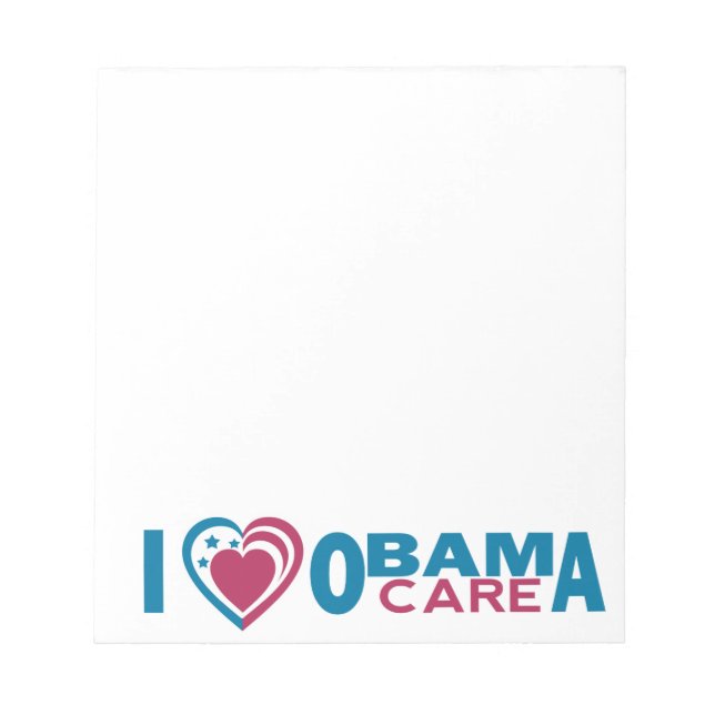 Bloc De Notas Amo a ObamaCare (Frente)