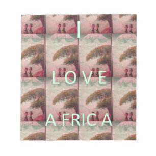 Bloc De Notas Amo África - Patrón de paisaje cultural