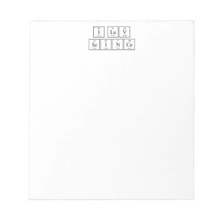 Bloc De Notas Amo el Notepad de Ciencia