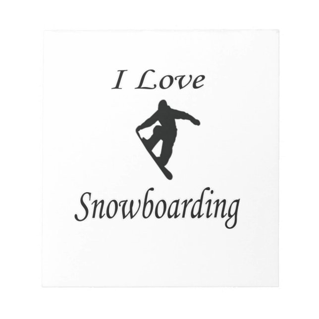 Bloc De Notas Amo El Snowboard (Frente)