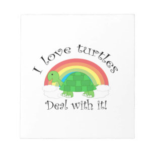 Bloc De Notas Amo el trato de las tortugas a la moda