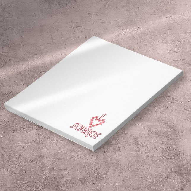 Bloc De Notas Amo la ciencia (I Love Science Modern Fun Notepad)