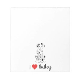 Bloc De Notas Amo Mi Perro Cuto Personalizado Whimsical