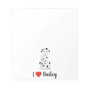 Bloc De Notas Amo Mi Perro Cuto Personalizado Whimsical