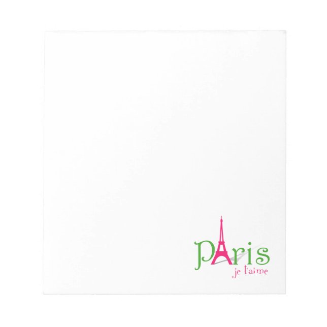 Bloc De Notas Amo París (Frente)