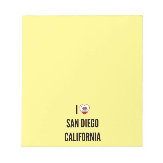Bloc De Notas Amo San Diego, California (Frente)