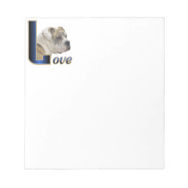 Bloc De Notas Amor al Bulldog inglés