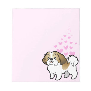 Bloc De Notas Amor de Shih Tzu (perrito cortado)