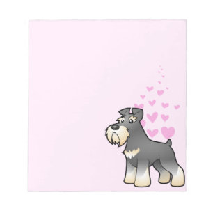 Bloc De Notas Amor del Schnauzer gigante/estándar/miniatura