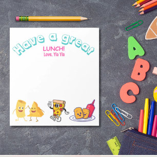 Bloc De Notas Amor en el almuerzo para los niños personalizado d