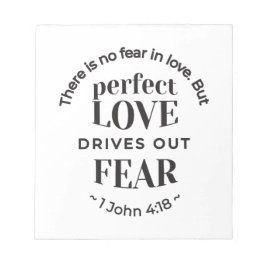 Bloc De Notas Amor Eterno - 1 Juan 4:18 Escritura Cita Arte