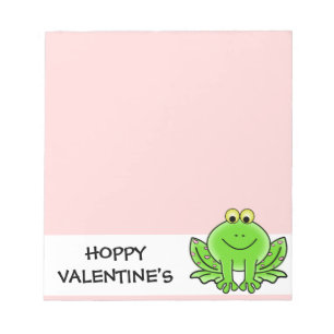Bloc De Notas Amor Frog Gracioso Saludo: El día de San Valentín 