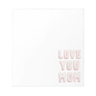 Bloc De Notas Amor Rosa Te Quiero Mamá Día de la Madre