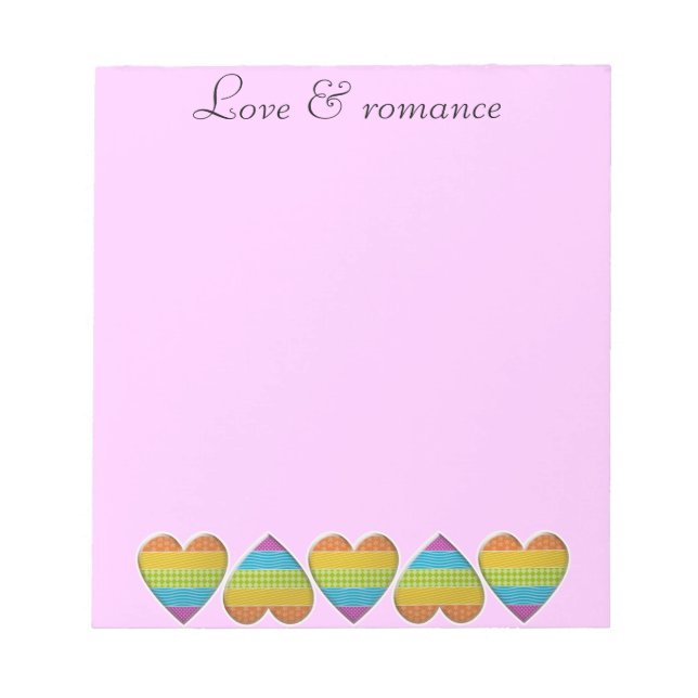 Bloc De Notas amor y romance (Frente)