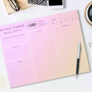 Bloc De Notas Añadir el logotipo Pastel Personalizado Planner Di