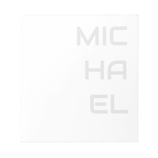 Bloc De Notas Añadir su nombre a la placa moderna (Frente)