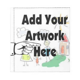 Bloc De Notas Añadir su propio trabajo artístico o trabajo infan