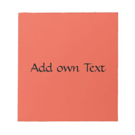 Bloc De Notas Añadir un texto propio Naranja elegante impresión 