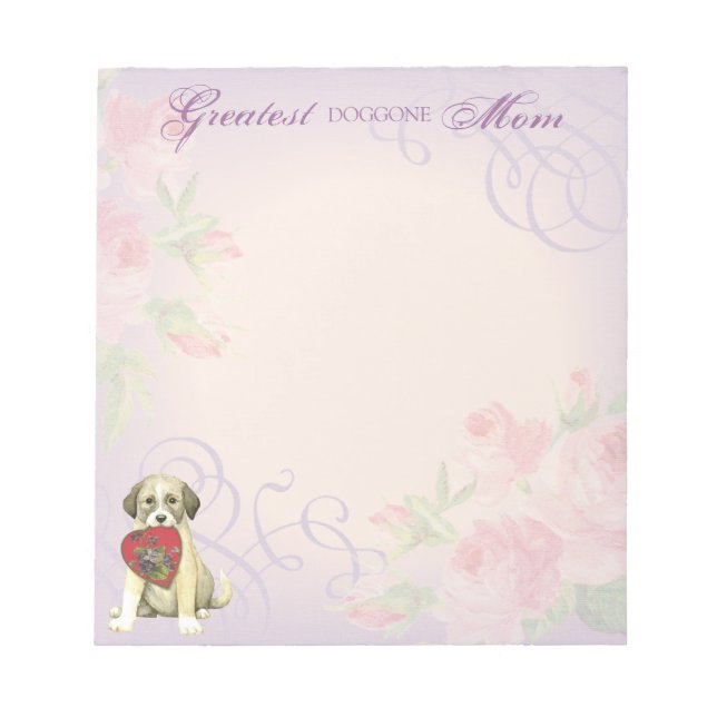 Bloc De Notas Anatolian Shepherd Dog Heart Mom (Frente)