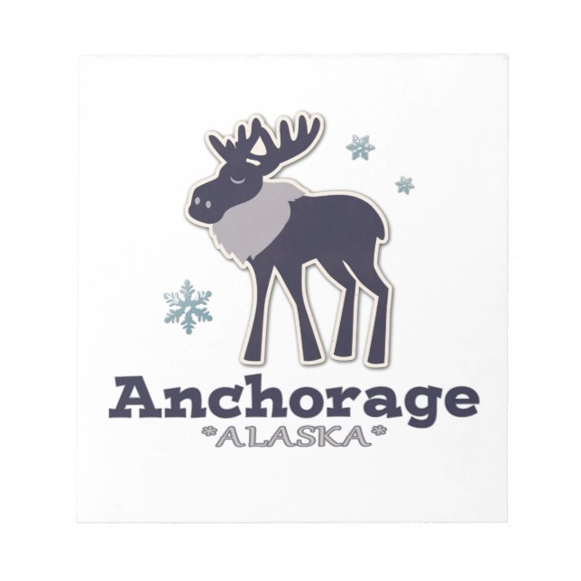 Bloc De Notas Anchorage invierno de alaska azul (Frente)