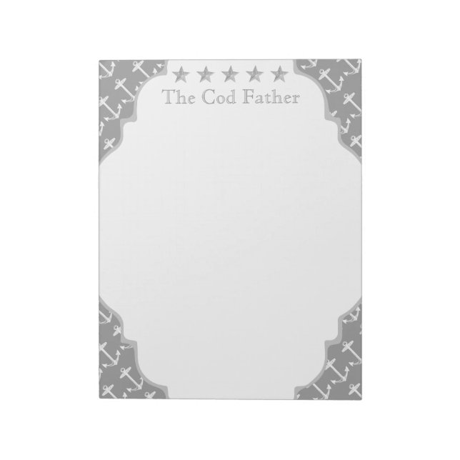 Bloc De Notas Anclaje gris náutico (Lado Izquierdo)