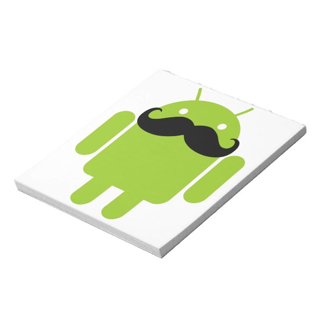Bloc De Notas Android Robot Mustache (Lado Izquierdo)