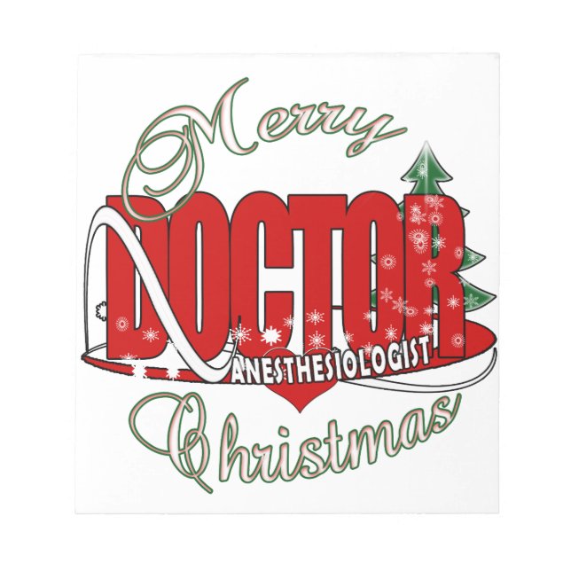 Bloc De Notas ANESTESIOLÓGICO navidad (Frente)