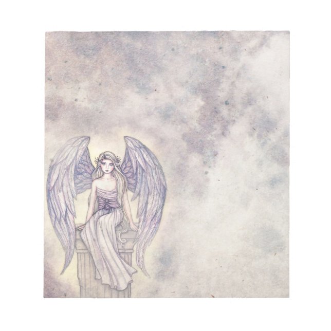 Bloc De Notas Ángel de bonito en Nubes Noetepad (Frente)