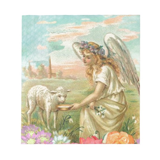 Bloc De Notas ángel de Pascua feliz (Frente)